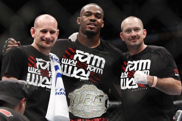Mike (right) admitted he was responsible for mistakes made by Jones (center). (Photo: Esther Lin / MMA Fighting)