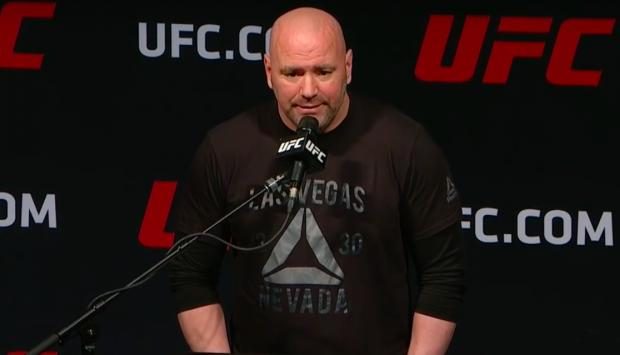 Dana lamentou situação de Anderson (Foto: Reprodução/Youtube UFC) 