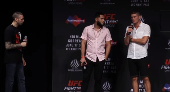 J. Masvidal (centro) e S. Thompson (dir) devem lutar (Foto: Reprodução/Youtube/UFC