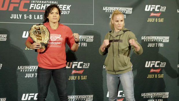 Amanda e Valentina lideram o card do UFC 213 (Foto: Reprodução/Twitter UFCBrasil)