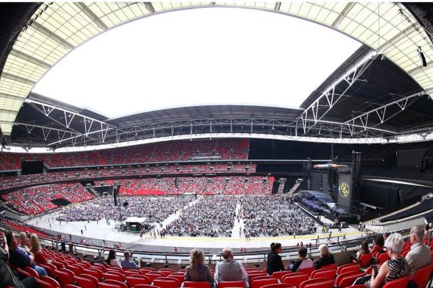 Estádio Wembley antes de show (Foto: Reprodução/Facebook/Wembley Stadium)