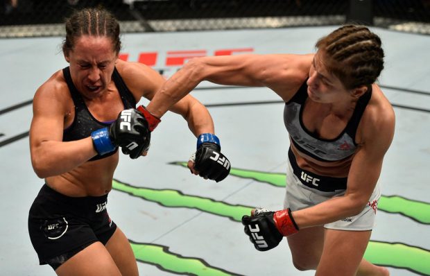 Kowalkiewicz (right) won at UFC Poland and is targeting a fight against Bate-Estaca. Photo: Reproduction / Facebook / UFC