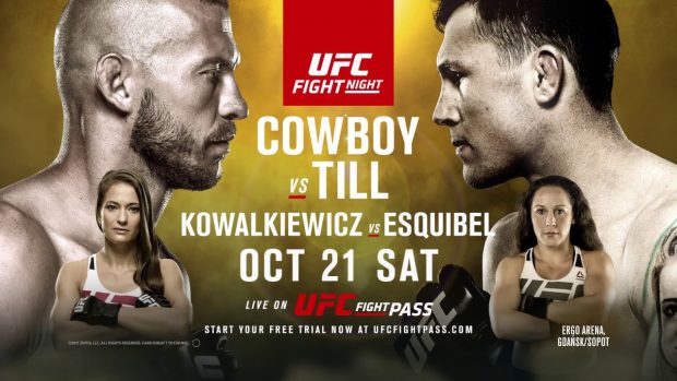 Pôster oficial do UFC Polônia destaca lutas principais (Foto: Divulgação)