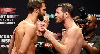 VIDEO: Bisping and Rockhold exchange provocations at UFC FN 55 weigh-ins