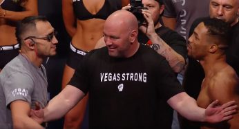 Ferguson provoca e irrita Lee na pesagem do UFC 216