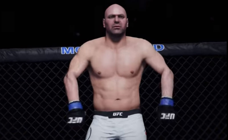  Dana White será personagem no game UFC 3. Foto: Reprodução / YouTube EA Sports UFC