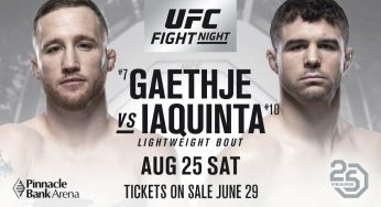 Justin Gaethje e Al Iaquinta fazem a luta principal do UFC Lincoln