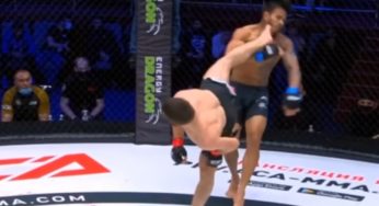 Vídeo: Ex-UFC aplica nocaute fulminante em brasileiro com chute giratório, em evento russo