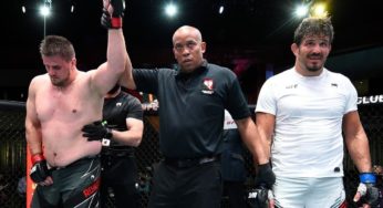 UFC Las Vegas 24: Joelhada no genital encerra luta de pesos pesados no card preliminar