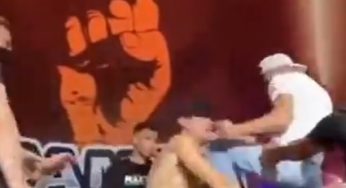 Vídeo – Atleta nocauteia rival com uma joelhada voadora na encarada para combate de ‘boxe sem luvas’
