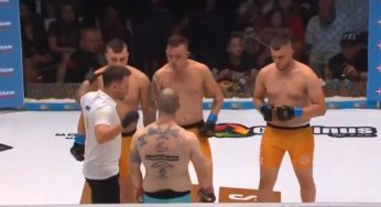 Vídeo: Luta de três contra um termina com massacre chocante em evento de MMA polonês
