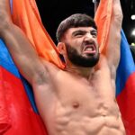 Arman Tsarukyan em vitória no UFC. Foto: Instagram/UFC Russia