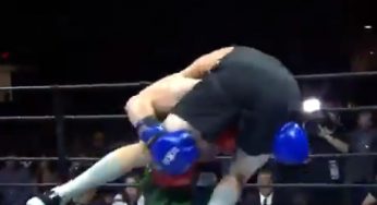 Vídeo: Pugilista se transforma em atleta de ‘luta livre’ e arremessa rival em evento de boxe amador