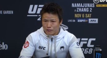 Zhang destaca equilíbrio em luta contra Namajunas, mas lamenta nova derrota e promete ‘volta por cima’