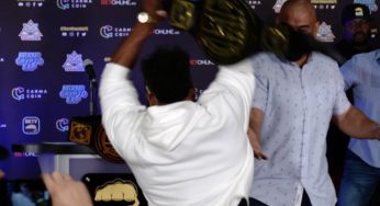 Vídeo: Rival invade coletiva e tenta ‘quebrar’ cinturão de ex-UFC antes de luta no Bare Knuckle