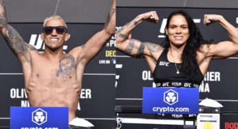 Do Bronx e Amanda Nunes fazem pesagem relâmpago e confirmam defesas de cinturão no UFC 269