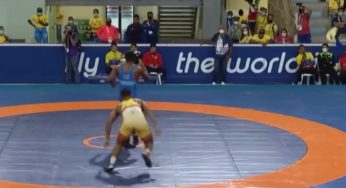 Vídeo: Cubano comemora cedo, mas é surpreendido por brasileiro, que pontua e leva ouro no wrestling pelo Pan