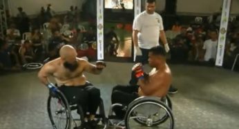 VÍDEO: Evento brasileiro promove luta entre cadeirantes com troca franca de golpes