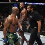 Kamaru Usman e Leon Edwards se encaram em luta no UFC 286. Foto: Reprodução/Instagram