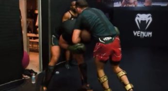 VÍDEO: Estrela do peso pesado, Ciryl Gane leva a pior em treino com atleta dos médios no UFC