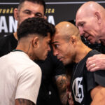 José Aldo quase sai na mão com rival em primeira encarada antes do UFC 301. Foto Reprodução Twitter UFC